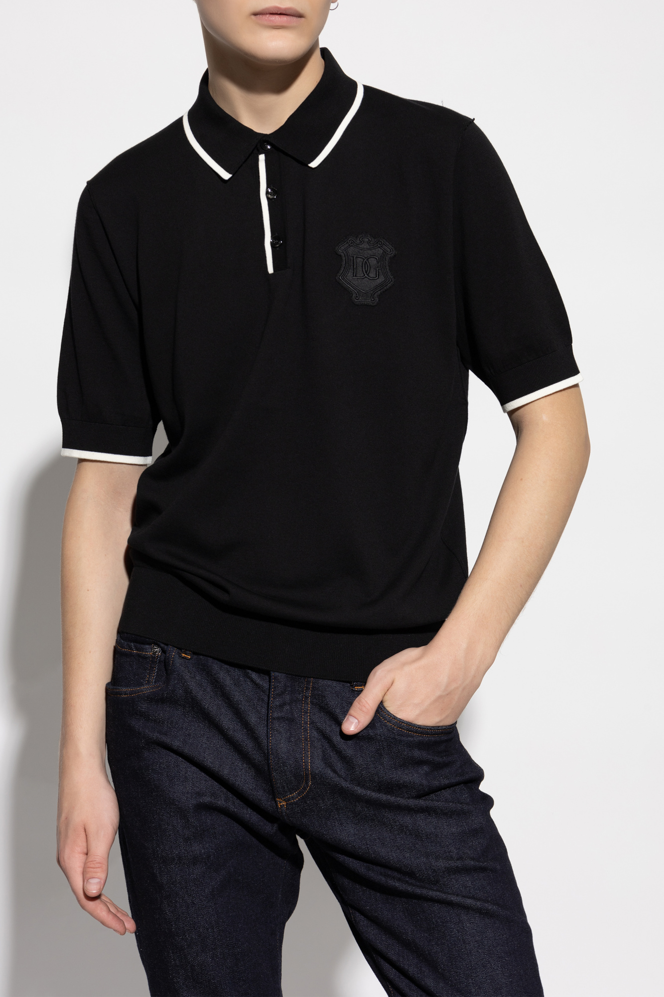 Dolce & Gabbana Cotton polo with logo | Men's | Vitkac